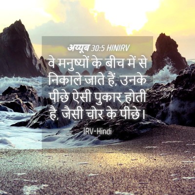 Picture 04 - अय्यूब 30:5 HINIRV - वे मनुष्यों के बीच - Bible Verse Picture