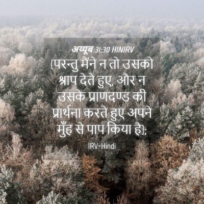 Picture 04 - अय्यूब 31:30 HINIRV - (परन्तु मैंने न तो - Bible Verse Picture