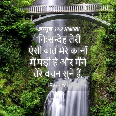 Picture 04 - अय्यूब 33:8 HINIRV - “निःसन्देह तेरी - Bible Verse Picture