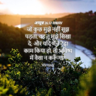 Picture 04 - अय्यूब 34:32 HINIRV - जो कुछ मुझे नहीं - Bible Verse Picture