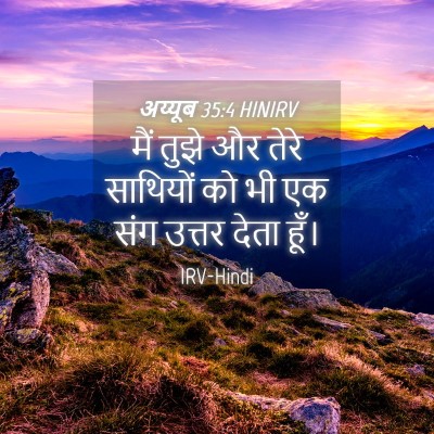 Picture 04 - अय्यूब 35:4 HINIRV - मैं तुझे और तेरे - Bible Verse Picture