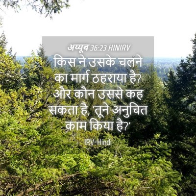 Picture 04 - अय्यूब 36:23 HINIRV - किस ने उसके चलने का - Bible Verse Picture