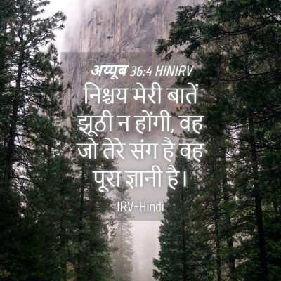 Picture 04 - अय्यूब 36:4 HINIRV - निश्चय मेरी बातें - Bible Verse Picture
