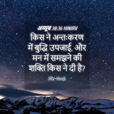 Picture 04 - अय्यूब 38:36 HINIRV - किस ने अन्तःकरण - Bible Verse Picture