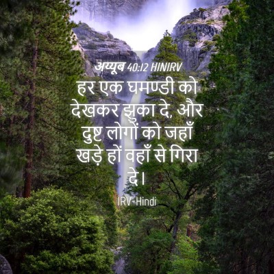 Picture 04 - अय्यूब 40:12 HINIRV - हर एक घमण्डी को - Bible Verse Picture