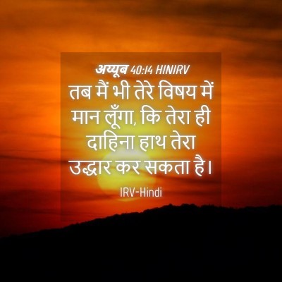Picture 04 - अय्यूब 40:14 HINIRV - तब मैं भी तेरे विषय - Bible Verse Picture
