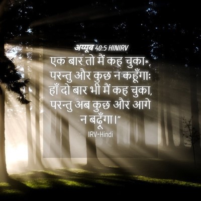 Picture 04 - अय्यूब 40:5 HINIRV - एक बार तो मैं कह - Bible Verse Picture