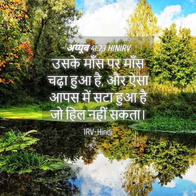 Picture 04 - अय्यूब 41:23 HINIRV - उसके माँस पर माँस - Bible Verse Picture