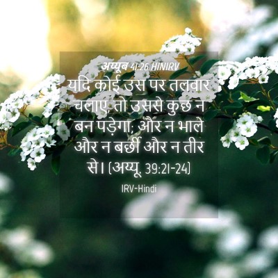 Picture 04 - अय्यूब 41:26 HINIRV - यदि कोई उस पर तलवार - Bible Verse Picture