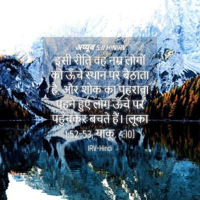 Picture 04 - अय्यूब 5:11 HINIRV - इसी रीति वह नम्र - Bible Verse Picture