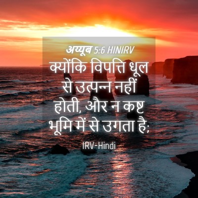 Picture 04 - अय्यूब 5:6 HINIRV - क्योंकि विपत्ति - Bible Verse Picture
