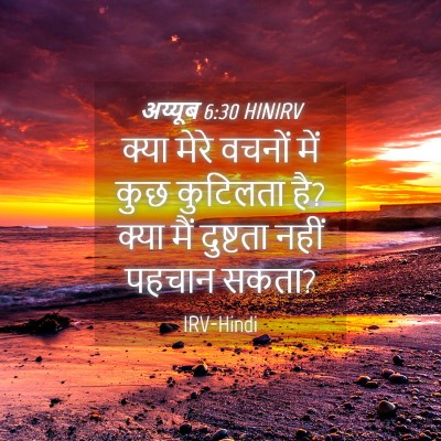 Picture 04 - अय्यूब 6:30 HINIRV - क्या मेरे वचनों - Bible Verse Picture