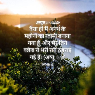 Picture 04 - अय्यूब 7:3 HINIRV - वैसा ही मैं अनर्थ - Bible Verse Picture
