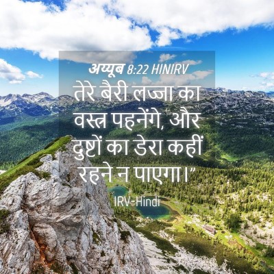 Picture 04 - अय्यूब 8:22 HINIRV - तेरे बैरी लज्जा का - Bible Verse Picture
