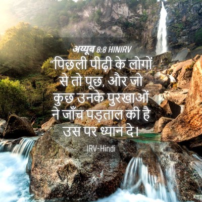 Picture 04 - अय्यूब 8:8 HINIRV - “पिछली पीढ़ी के - Bible Verse Picture
