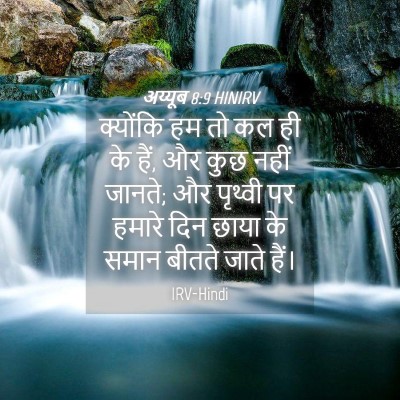 Picture 04 - अय्यूब 8:9 HINIRV - क्योंकि हम तो कल ही - Bible Verse Picture