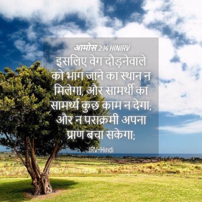 Picture 04 - आमोस 2:14 HINIRV - इसलिए वेग - Bible Verse Picture