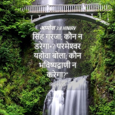 Picture 04 - आमोस 3:8 HINIRV - सिंह गरजा; कौन न - Bible Verse Picture