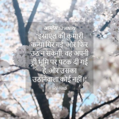 Picture 04 - आमोस 5:2 HINIRV - “इस्राएल की - Bible Verse Picture