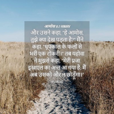 Picture 04 - आमोस 8:2 HINIRV - और उसने कहा, “हे - Bible Verse Picture