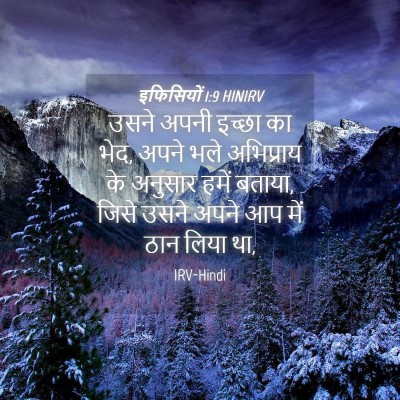 Picture 04 - इफिसियों 1:9 HINIRV - उसने अपनी इच्छा का - Bible Verse Picture
