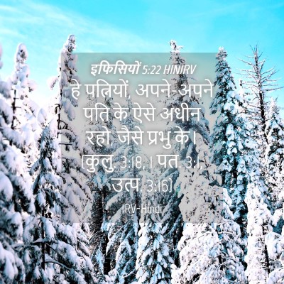 Picture 04 - इफिसियों 5:22 HINIRV - हे पत्नियों, - Bible Verse Picture