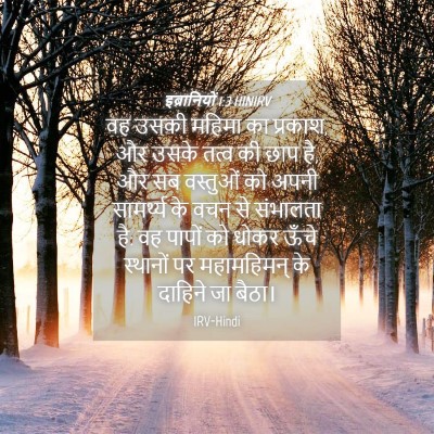 Picture 04 - इब्रानियों 1:3 HINIRV - वह उसकी महिमा का - Bible Verse Picture