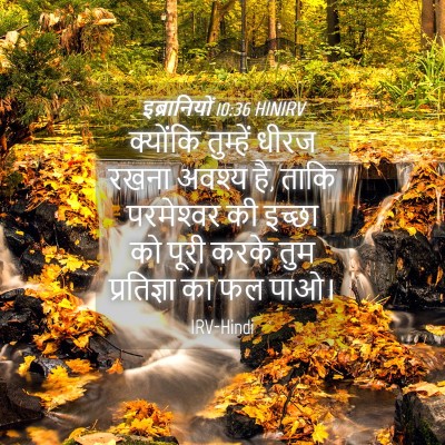 Picture 04 - इब्रानियों 10:36 HINIRV - क्योंकि तुम्हें - Bible Verse Picture