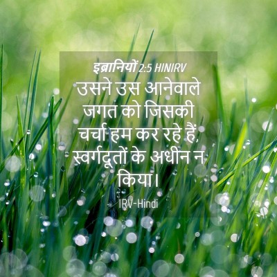 Picture 04 - इब्रानियों 2:5 HINIRV - उसने उस आनेवाले - Bible Verse Picture
