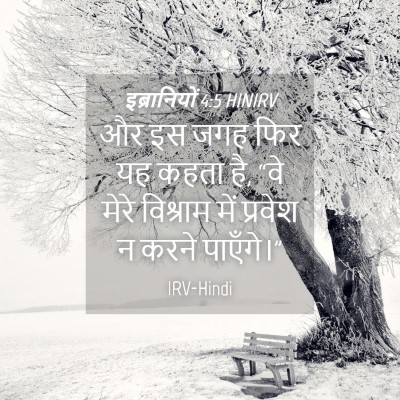 Picture 04 - इब्रानियों 4:5 HINIRV - और इस जगह फिर यह - Bible Verse Picture