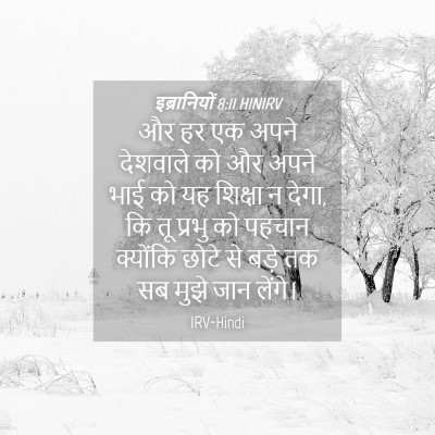 Picture 04 - इब्रानियों 8:11 HINIRV - और हर एक अपने - Bible Verse Picture