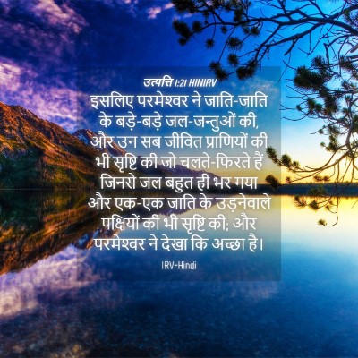 Picture 04 - उत्पत्ति 1:21 HINIRV - इसलिए परमेश्‍वर - Bible Verse Picture