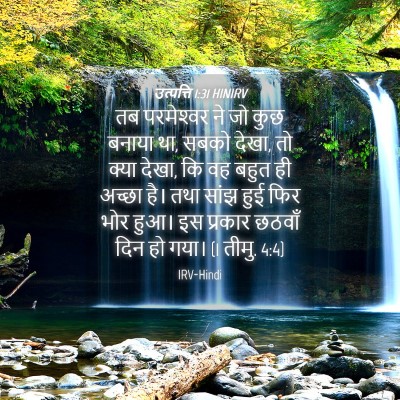 Picture 04 - उत्पत्ति 1:31 HINIRV - तब परमेश्‍वर ने जो - Bible Verse Picture