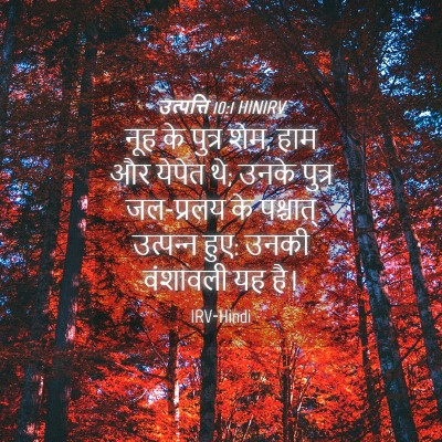 Picture 04 - उत्पत्ति 10:1 HINIRV - नूह के पुत्र शेम, - Bible Verse Picture