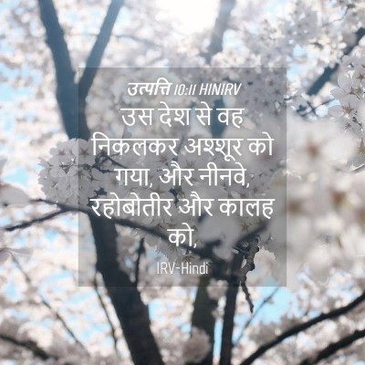 Picture 04 - उत्पत्ति 10:11 HINIRV - उस देश से वह निकलकर - Bible Verse Picture
