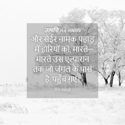 Picture 04 - उत्पत्ति 14:6 HINIRV - और सेईर नामक पहाड़ - Bible Verse Picture