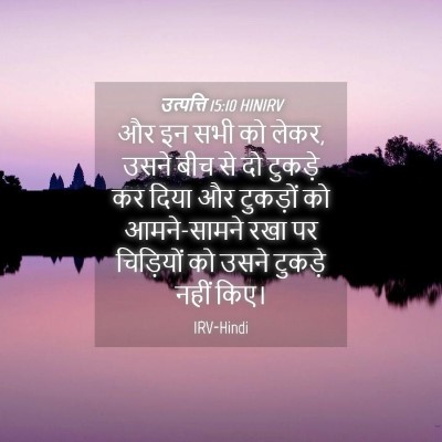 Picture 04 - उत्पत्ति 15:10 HINIRV - और इन सभी को लेकर, - Bible Verse Picture