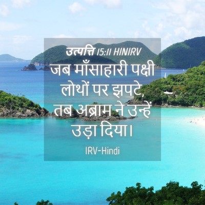 Picture 04 - उत्पत्ति 15:11 HINIRV - जब माँसाहारी - Bible Verse Picture
