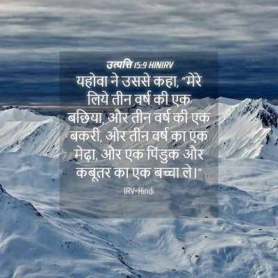 Picture 04 - उत्पत्ति 15:9 HINIRV - यहोवा ने उससे कहा, - Bible Verse Picture