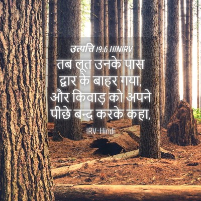 Picture 04 - उत्पत्ति 19:6 HINIRV - तब लूत उनके पास - Bible Verse Picture