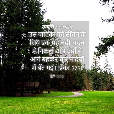 Picture 04 - उत्पत्ति 2:10 HINIRV - उस वाटिका को - Bible Verse Picture
