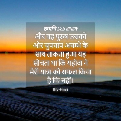 Picture 04 - उत्पत्ति 24:21 HINIRV - और वह पुरुष उसकी ओर - Bible Verse Picture