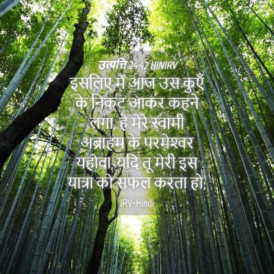 Picture 04 - उत्पत्ति 24:42 HINIRV - इसलिए मैं आज उस - Bible Verse Picture