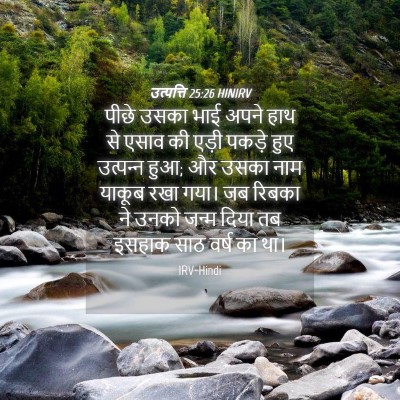 Picture 04 - उत्पत्ति 25:26 HINIRV - पीछे उसका भाई अपने - Bible Verse Picture