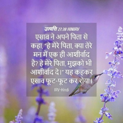 Picture 04 - उत्पत्ति 27:38 HINIRV - एसाव ने अपने पिता - Bible Verse Picture