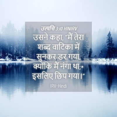 Picture 04 - उत्पत्ति 3:10 HINIRV - उसने कहा, “मैं तेरा - Bible Verse Picture