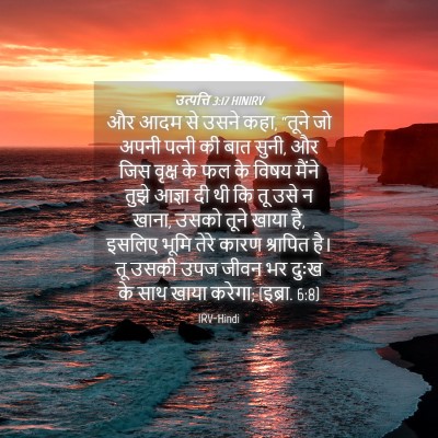 Picture 04 - उत्पत्ति 3:17 HINIRV - और आदम से उसने कहा, - Bible Verse Picture