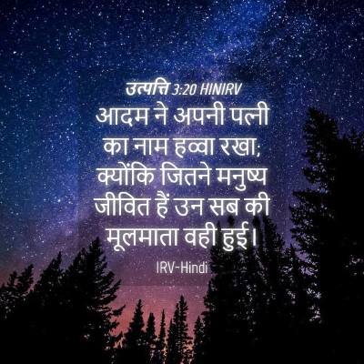 Picture 04 - उत्पत्ति 3:20 HINIRV - आदम ने अपनी पत्‍नी - Bible Verse Picture