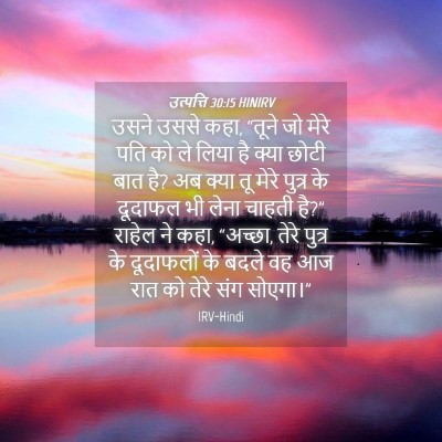 Picture 04 - उत्पत्ति 30:15 HINIRV - उसने उससे कहा, - Bible Verse Picture