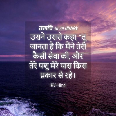 Picture 04 - उत्पत्ति 30:29 HINIRV - उसने उससे कहा, “तू - Bible Verse Picture